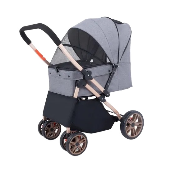 Pet Stroller Carrier - 고품질 접이식 반려동물 유모차 카트, 고양이