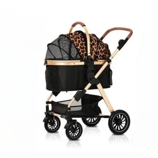 Pet Stroller Carrier - 럭셔리 3-in-1 알루미늄 합금 접이식 애완동물