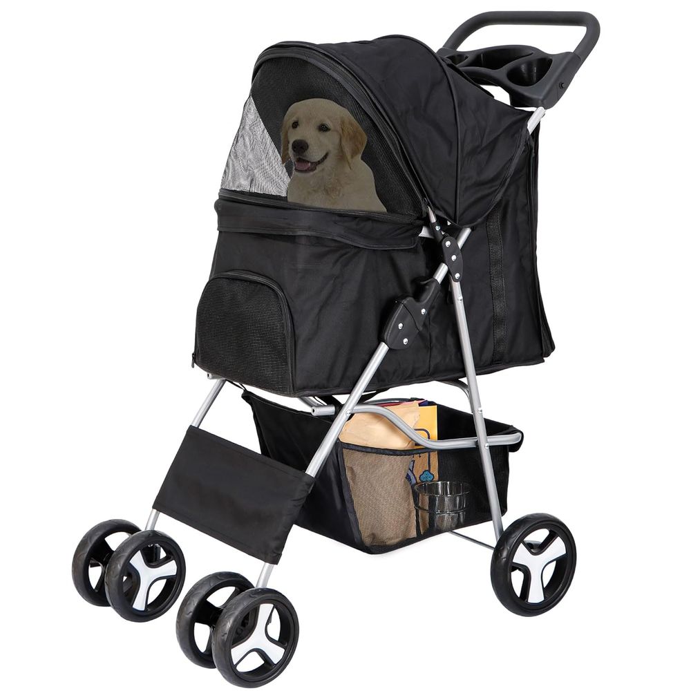 Pet Stroller Carrier - 반려동물 유모차 강아지 고양이 유모차 소형