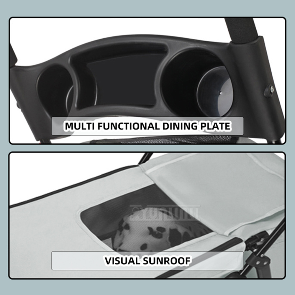 중대형견용 다기능 접이식 애완동물 유모차, 휴대용 대형 - Pet Stroller Carrier 리뷰 및 가격