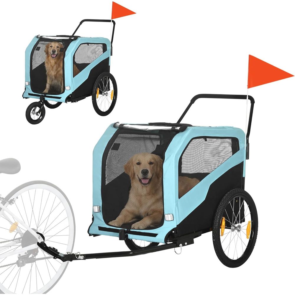 2-in-1 대형견용 자전거 트레일러 애완동물 유모차  - Pet Stroller Carrier 리뷰 및 가격