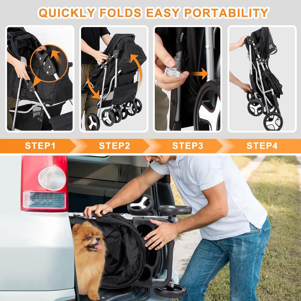 반려동물 유모차 강아지 고양이 유모차 소형 중형견 고양 - Pet Stroller Carrier 리뷰 및 가격