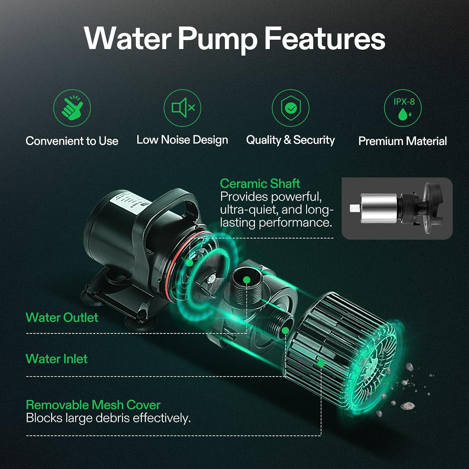 연못, 폭포, 조각상, 수경재배용 1600GPH 수중  - Aquarium Fish Tank 리뷰 및 가격