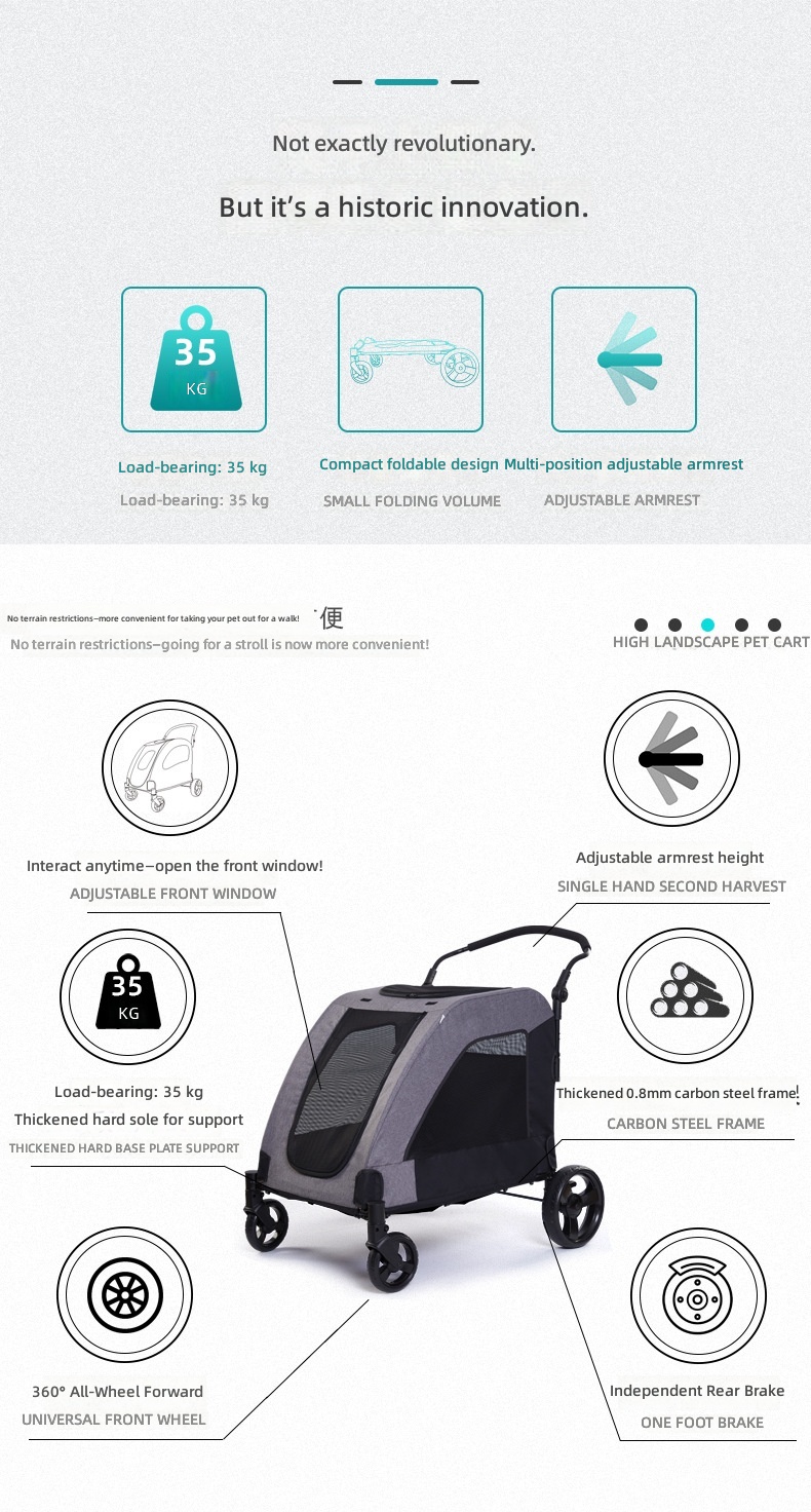 대형 애완동물 유모차, 접이식 고양이 및 강아지 이동장 - Pet Stroller Carrier 리뷰 및 가격